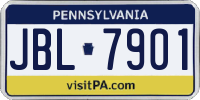 PA license plate JBL7901