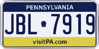 PA license plate JBL7919