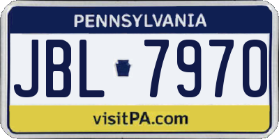 PA license plate JBL7970