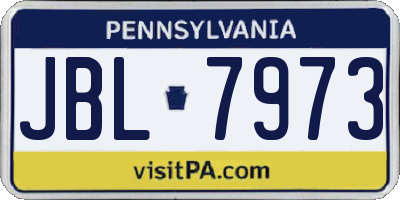 PA license plate JBL7973
