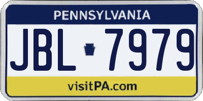 PA license plate JBL7979