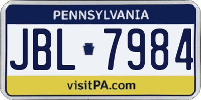 PA license plate JBL7984