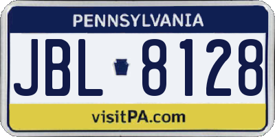 PA license plate JBL8128
