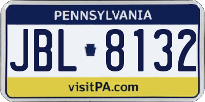 PA license plate JBL8132