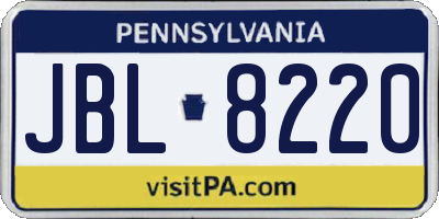 PA license plate JBL8220