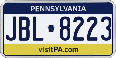 PA license plate JBL8223