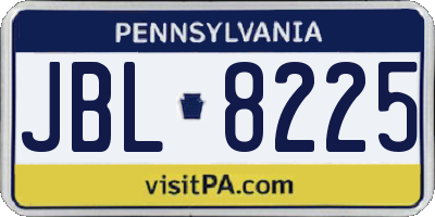 PA license plate JBL8225