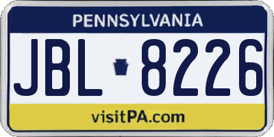 PA license plate JBL8226