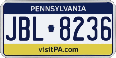 PA license plate JBL8236