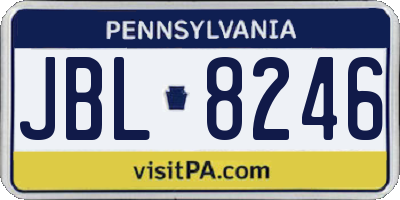 PA license plate JBL8246