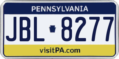 PA license plate JBL8277