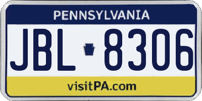 PA license plate JBL8306