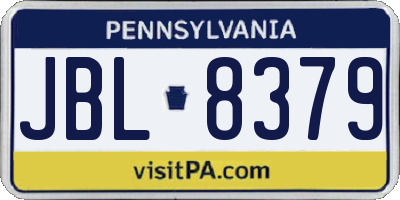 PA license plate JBL8379