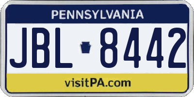 PA license plate JBL8442