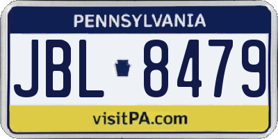 PA license plate JBL8479
