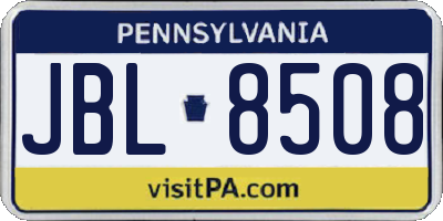 PA license plate JBL8508
