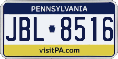 PA license plate JBL8516