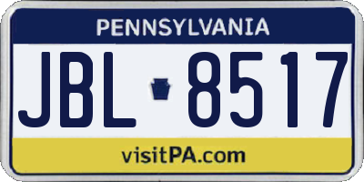 PA license plate JBL8517
