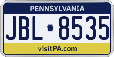 PA license plate JBL8535