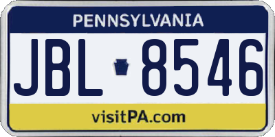 PA license plate JBL8546