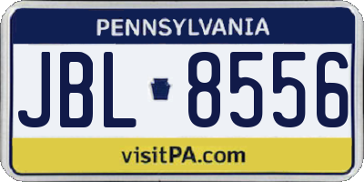 PA license plate JBL8556