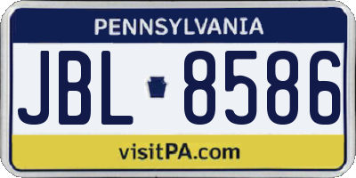 PA license plate JBL8586