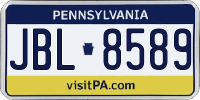 PA license plate JBL8589