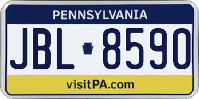 PA license plate JBL8590