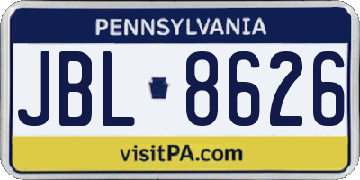 PA license plate JBL8626