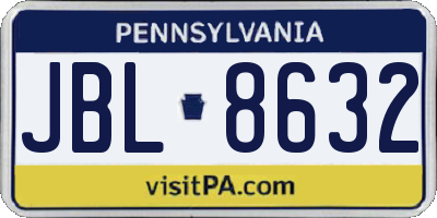 PA license plate JBL8632