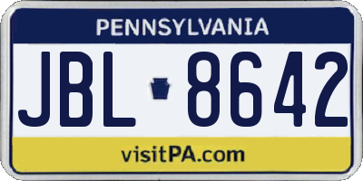 PA license plate JBL8642