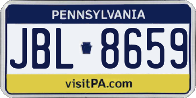 PA license plate JBL8659