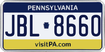 PA license plate JBL8660