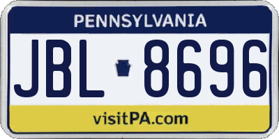 PA license plate JBL8696