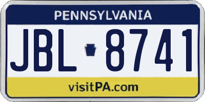 PA license plate JBL8741
