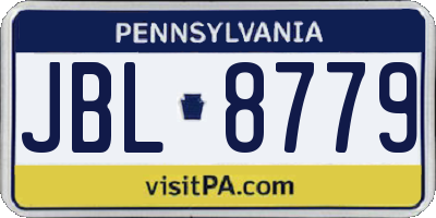 PA license plate JBL8779