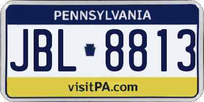 PA license plate JBL8813