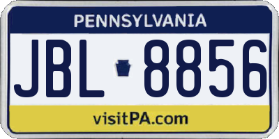 PA license plate JBL8856