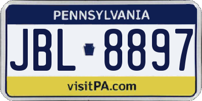 PA license plate JBL8897