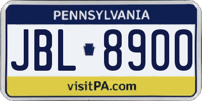 PA license plate JBL8900