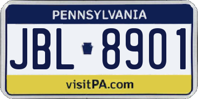 PA license plate JBL8901