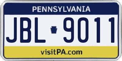 PA license plate JBL9011