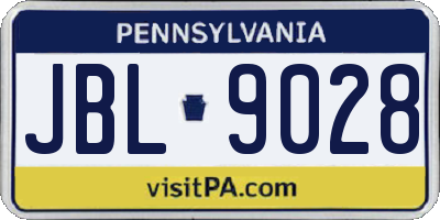 PA license plate JBL9028