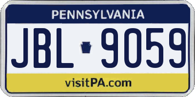 PA license plate JBL9059