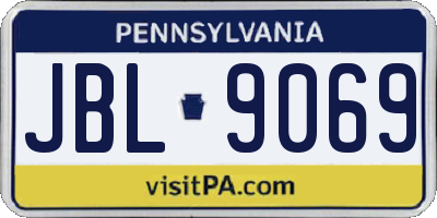 PA license plate JBL9069