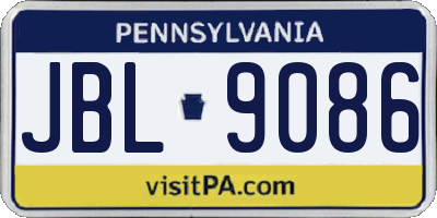 PA license plate JBL9086