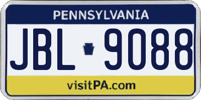PA license plate JBL9088