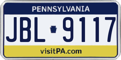 PA license plate JBL9117