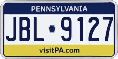 PA license plate JBL9127