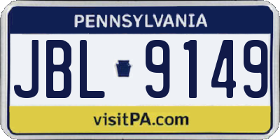 PA license plate JBL9149
